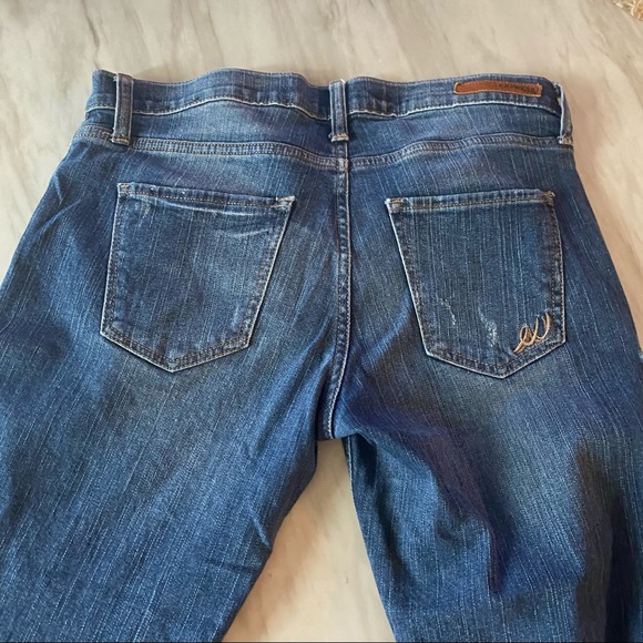 Express Girlfriend Mid Rise Ripped Jeans - Picture 3 of 4